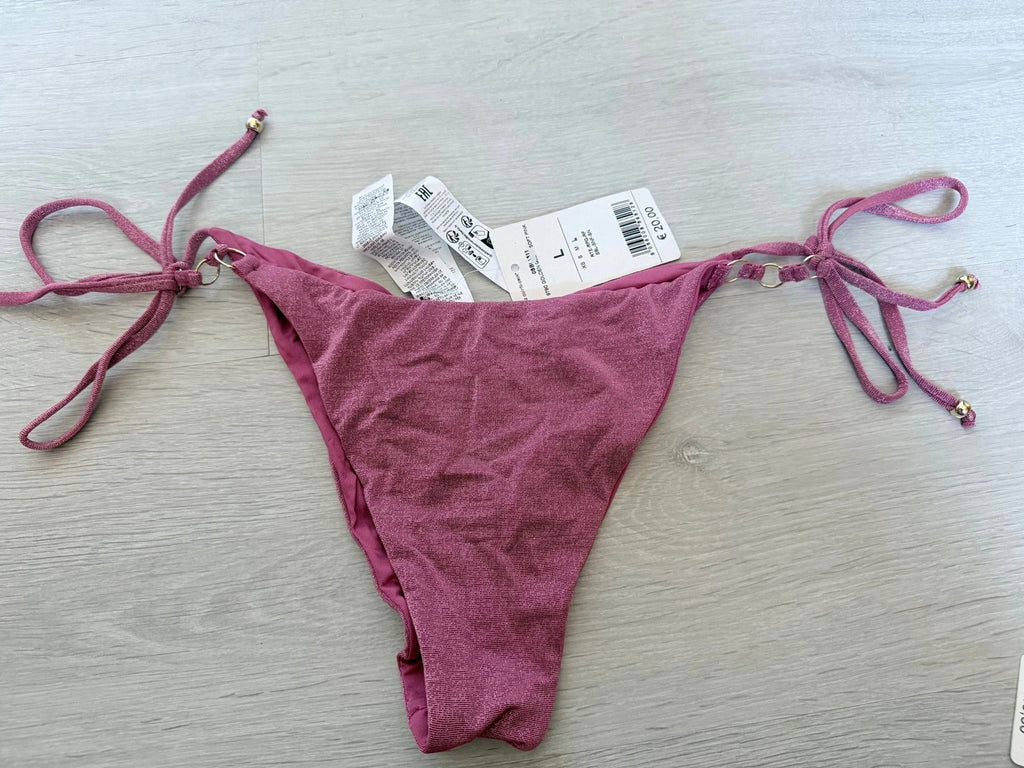 Ensemble bikini rose brillant calzedonia  – détails dorés