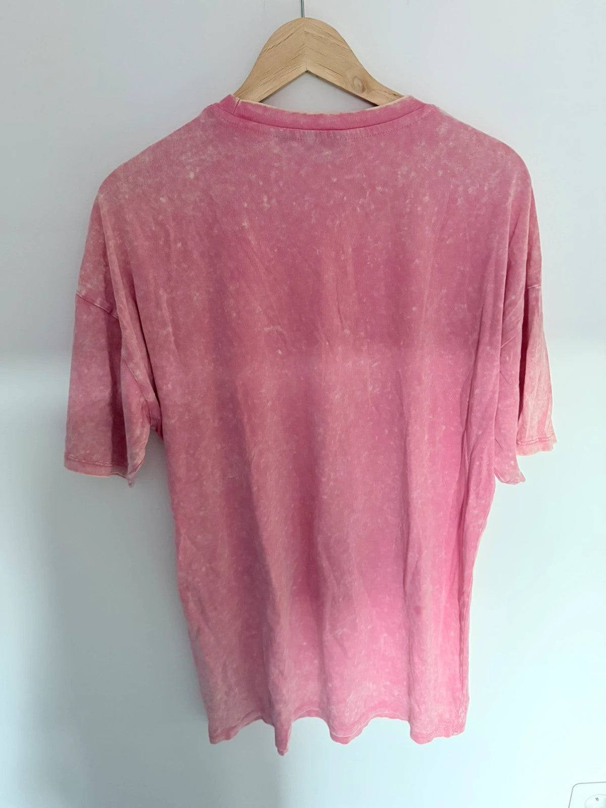 T-shirt oversize rose délavé Sublime graphique – Taille XS (coupe ample)