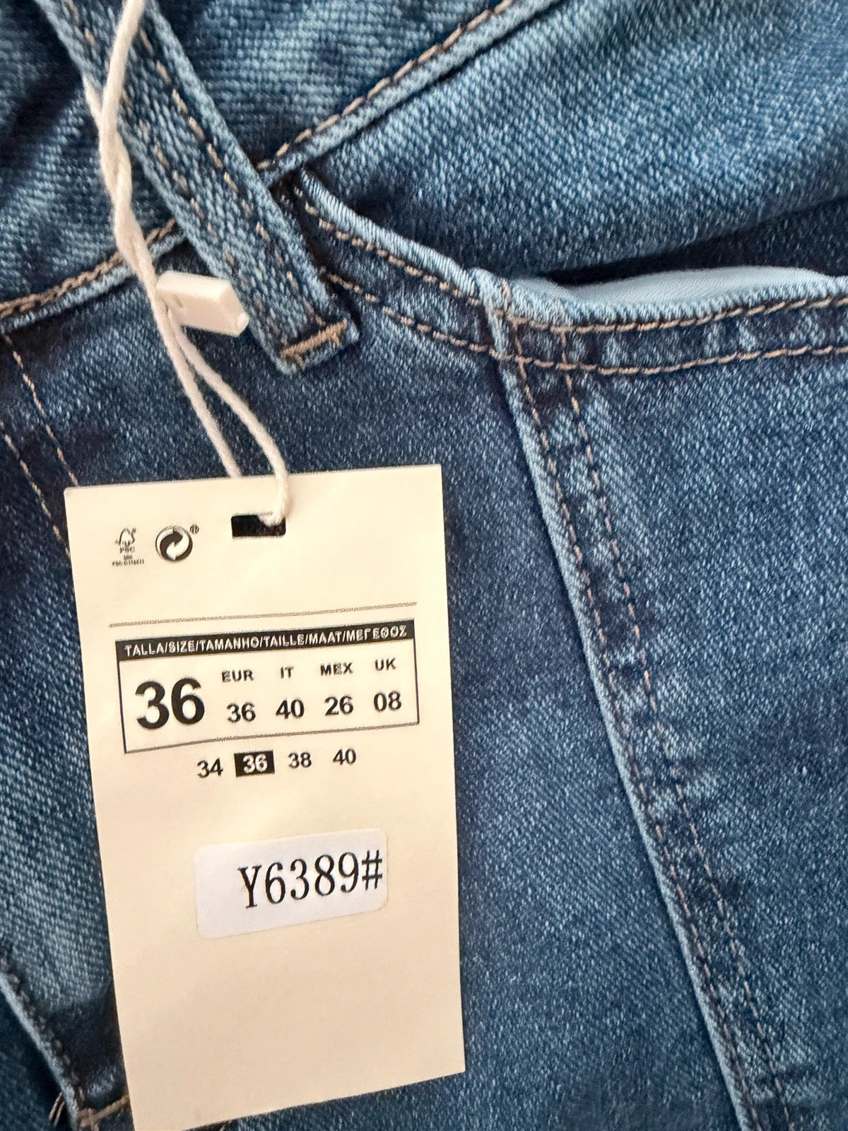 Jupe longue en jean sirène – Taille 36 – Neuve avec étiquette
