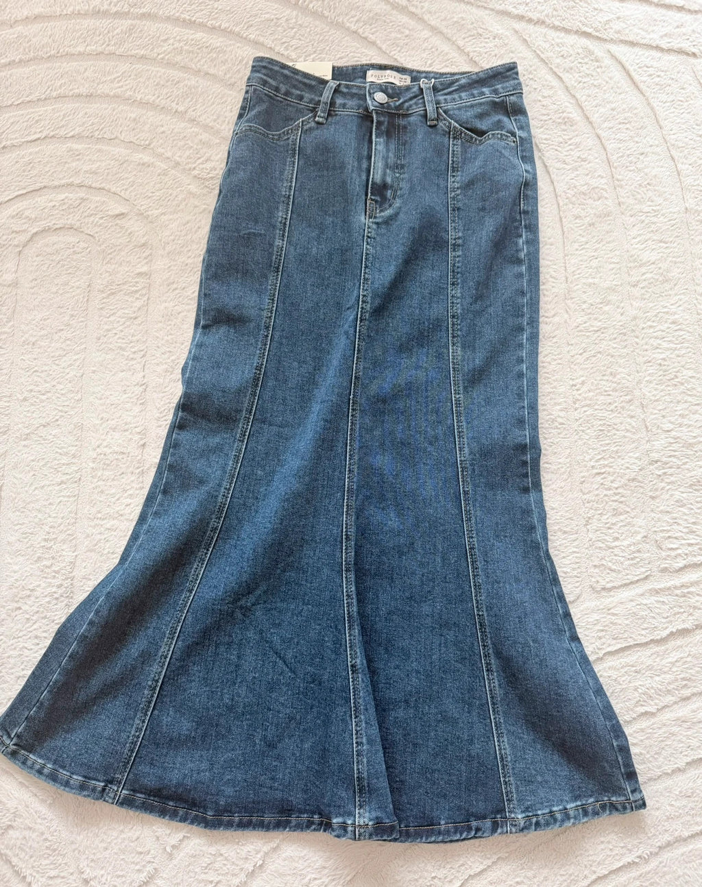 Jupe longue en jean sirène – Taille 36 – Neuve avec étiquette