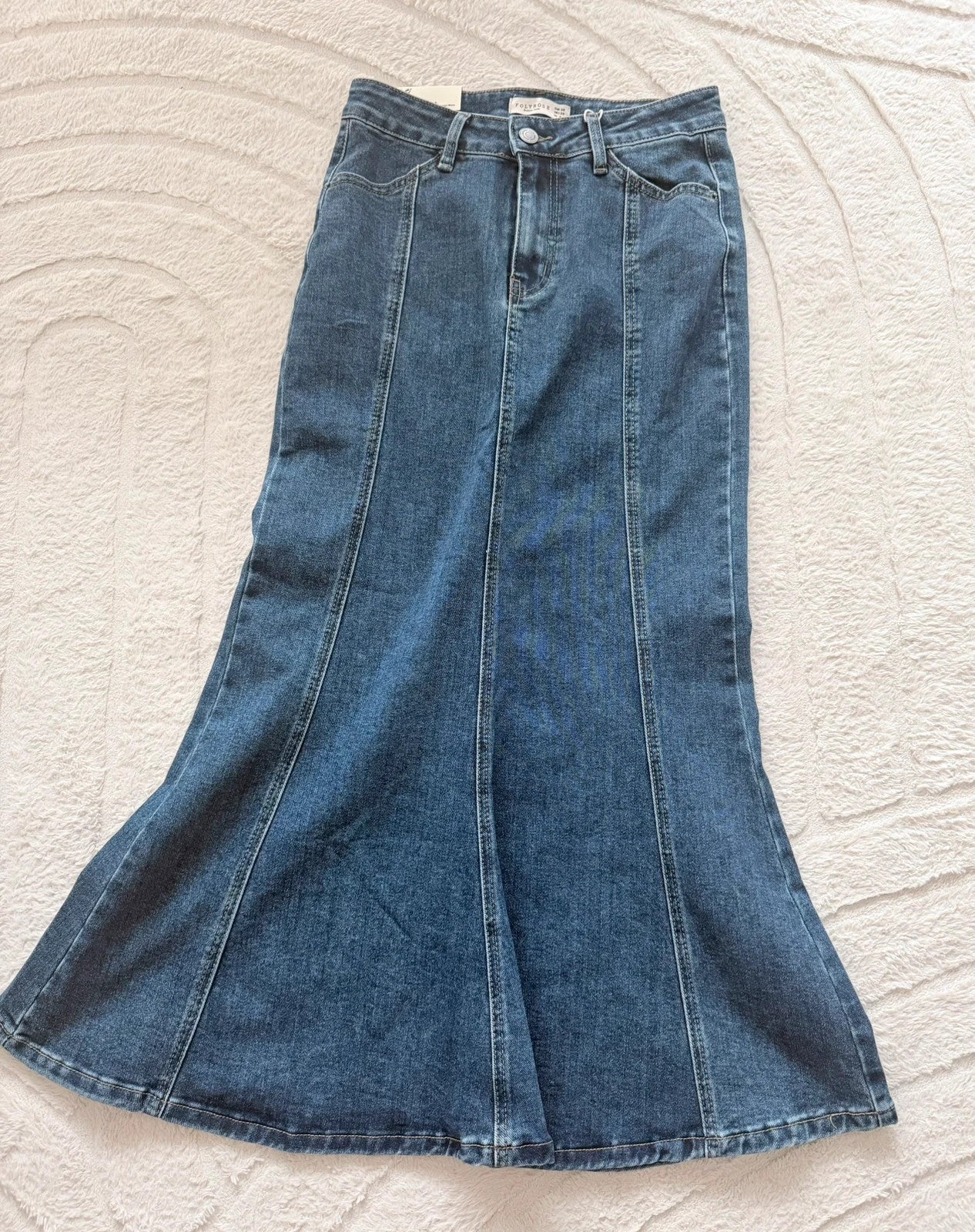 Jupe longue en jean sirène – Taille 36 – Neuve avec étiquette